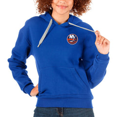 New York Islanders Antigua Women's Victory Pullover Hoodie - Royal - NHL 5084968