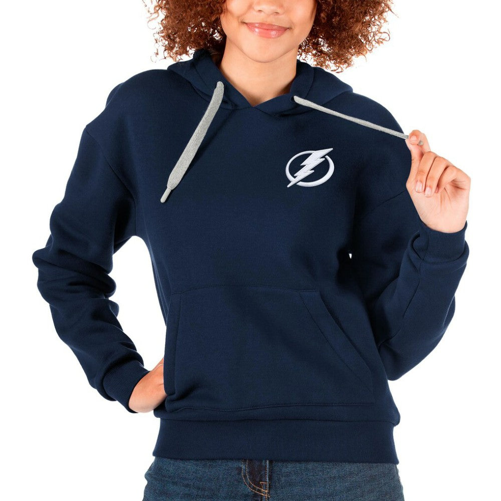 Tampa Bay Lightning Antigua Women's Victory Pullover Hoodie - Navy - NHL 5085012
