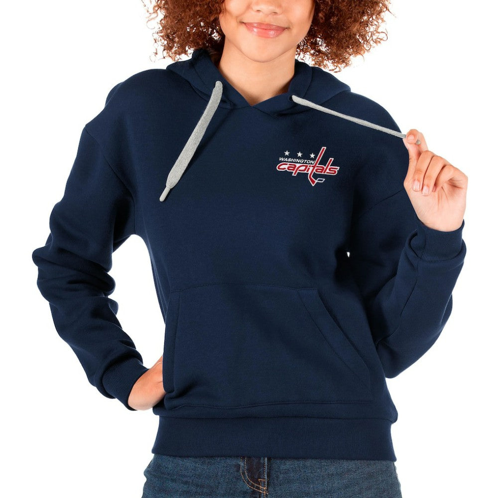 Washington Capitals Antigua Women's Victory Pullover Hoodie - Navy - NHL 5085033