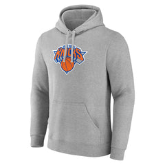 New York Knicks Logo Pullover Hoodie Heather Gray