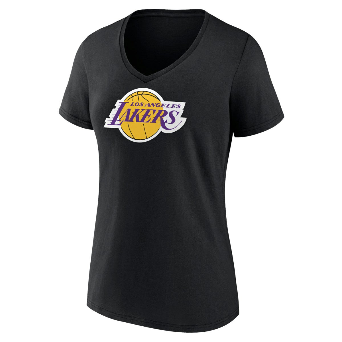 Los Angeles Lakers Women's Logo V-Neck T-Shirt Black