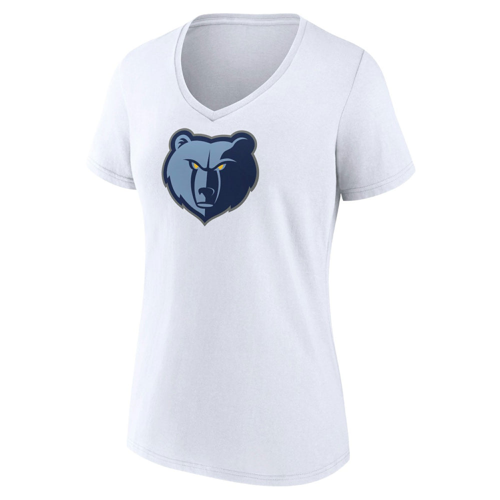 Memphis Grizzlies Women's Logo V-Neck T-Shirt White