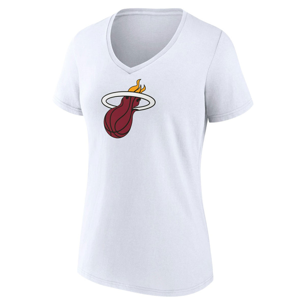 Miami Heat Women's Logo V-Neck T-Shirt White