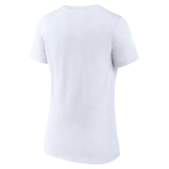 Milwaukee Bucks Women's Wordmark V-Neck T-Shirt White