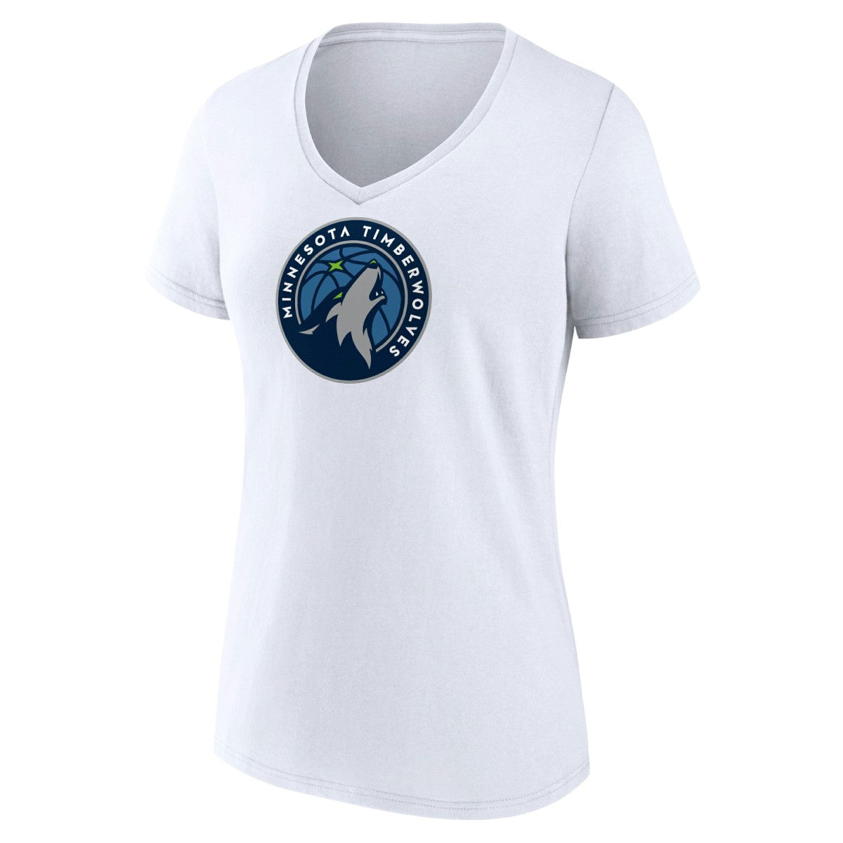 Minnesota Timberwolves Women's Logo V-Neck T-Shirt White