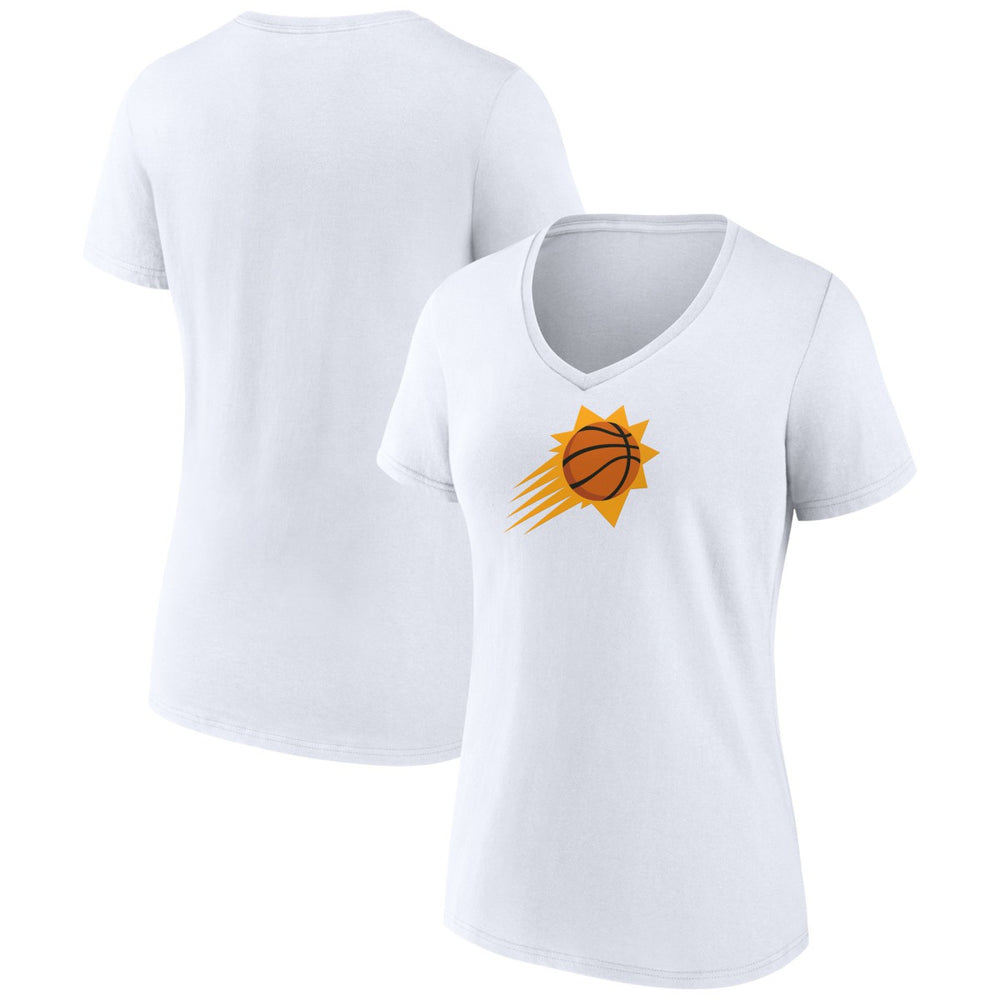 Phoenix Suns Women's Primary Logo V-Neck T-Shirt White