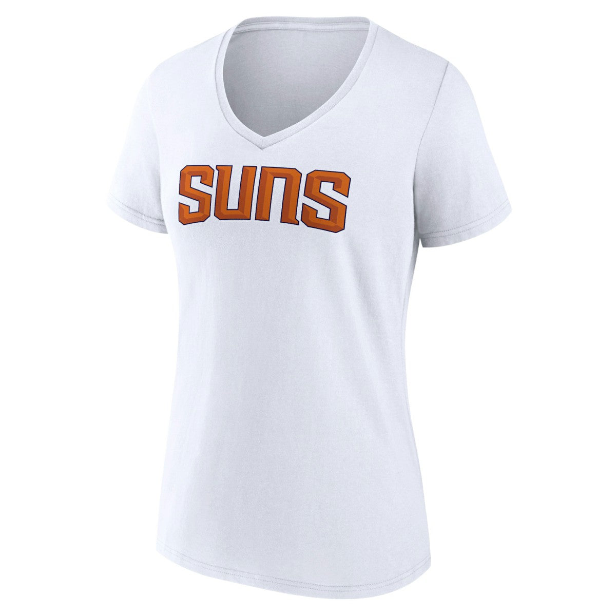 Phoenix Suns Women's Wordmark V-Neck T-Shirt White