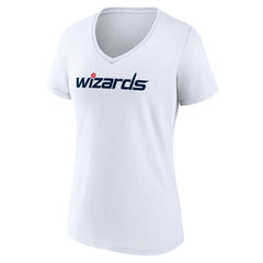 Washington Wizards Women's Wordmark V-Neck T-Shirt White