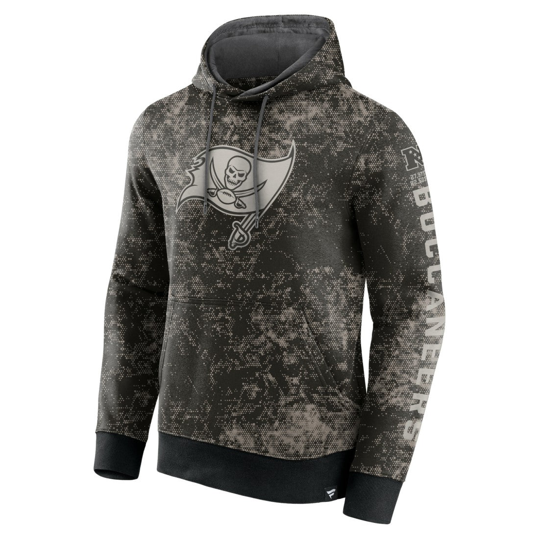 Fanatics Tampa Bay Buccaneers Blackout Tonal Pullover Hoodie Black/Gray