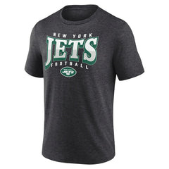 Fanatics New York Jets Divided Warp Tri-Blend T-Shirt Heather Charcoal