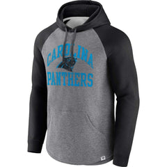 Fanatics Carolina Panthers Favorite Arch Raglan Pullover Hoodie Heather Gray