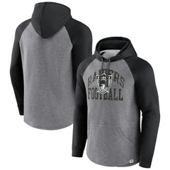 Fanatics Las Vegas Raiders Favorite Arch Raglan Pullover Hoodie Heather Gray