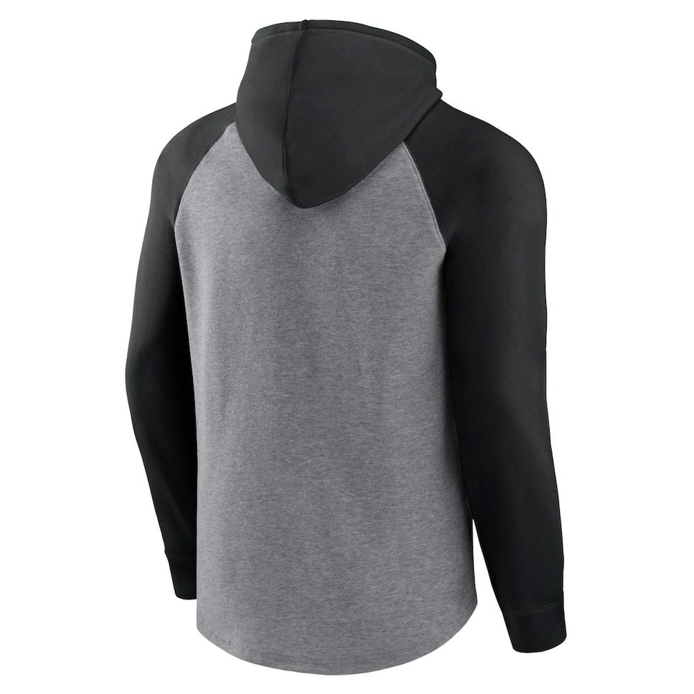Fanatics Las Vegas Raiders Favorite Arch Raglan Pullover Hoodie Heather Gray