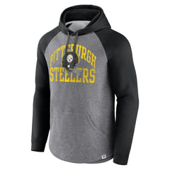 Fanatics Pittsburgh Steelers Favorite Arch Raglan Pullover Hoodie Heather Gray