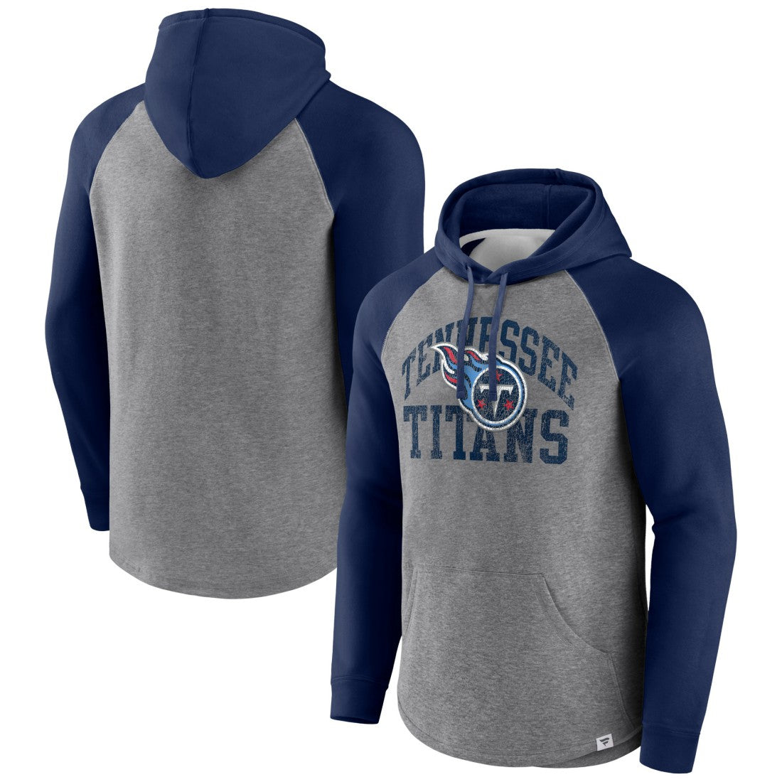 Fanatics Tennessee Titans Favorite Arch Raglan Pullover Hoodie Heather Gray