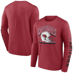 Fanatics Arizona Cardinals Helmet Platform Long Sleeve T-Shirt Cardinal