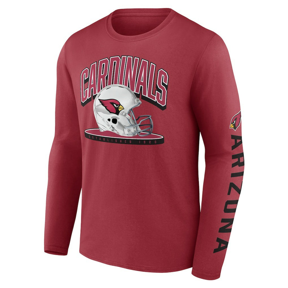 Fanatics Arizona Cardinals Helmet Platform Long Sleeve T-Shirt Cardinal
