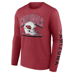Fanatics Arizona Cardinals Helmet Platform Long Sleeve T-Shirt Cardinal