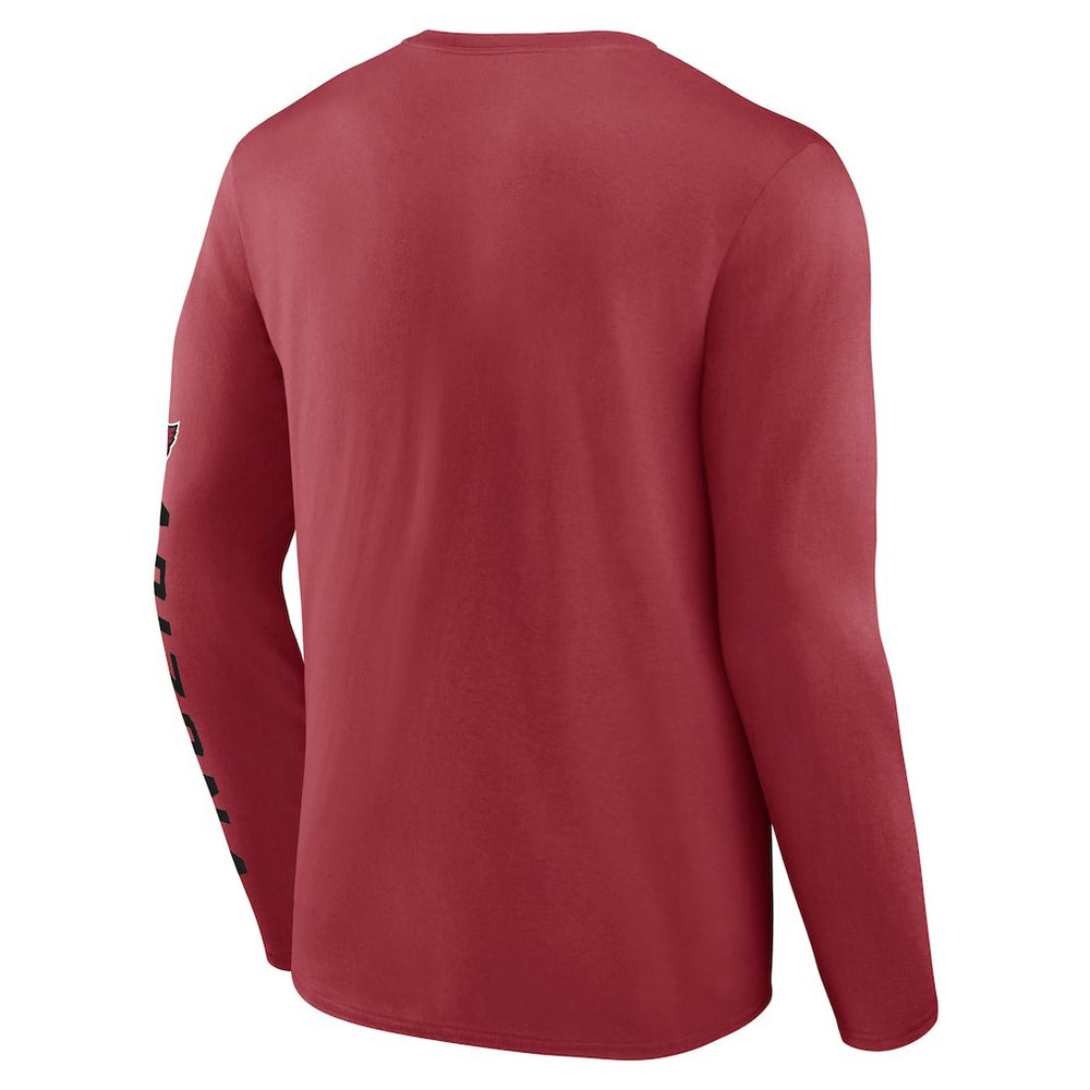 Fanatics Arizona Cardinals Helmet Platform Long Sleeve T-Shirt Cardinal