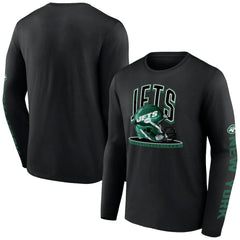 Fanatics New York Jets Helmet Platform Long Sleeve T-Shirt Black