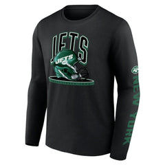 Fanatics New York Jets Helmet Platform Long Sleeve T-Shirt Black