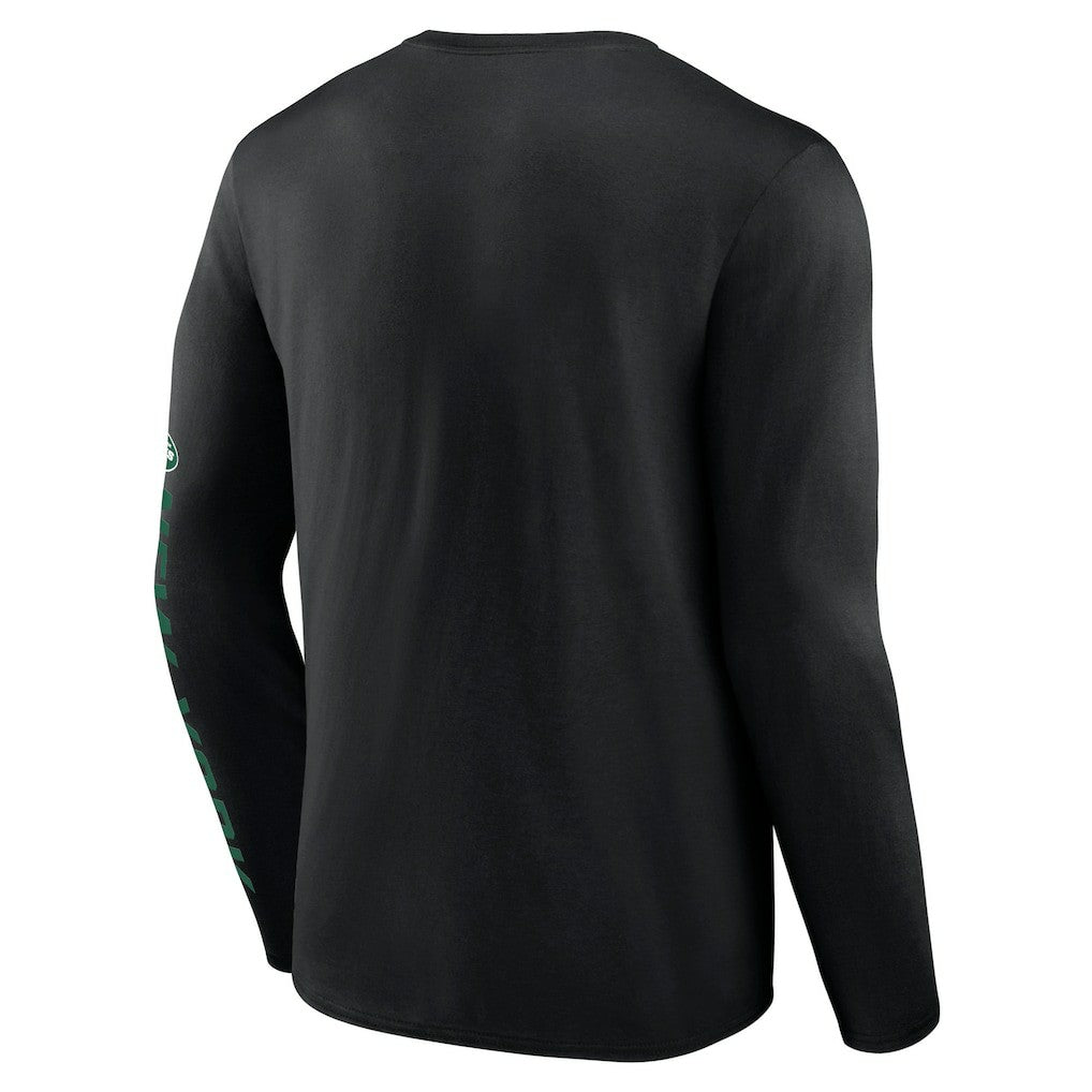 Fanatics New York Jets Helmet Platform Long Sleeve T-Shirt Black
