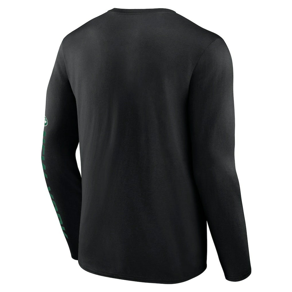 Fanatics New York Jets Helmet Platform Long Sleeve T-Shirt Black