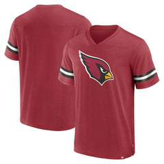 Fanatics Arizona Cardinals Jersey Tackle V-Neck T-Shirt Cardinal