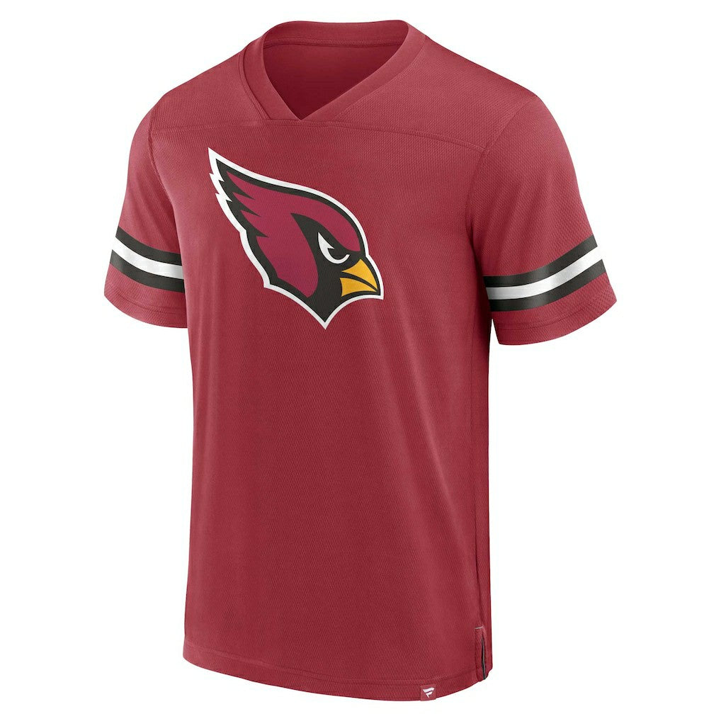 Fanatics Arizona Cardinals Jersey Tackle V-Neck T-Shirt Cardinal