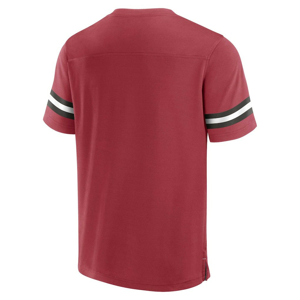 Fanatics Arizona Cardinals Jersey Tackle V-Neck T-Shirt Cardinal