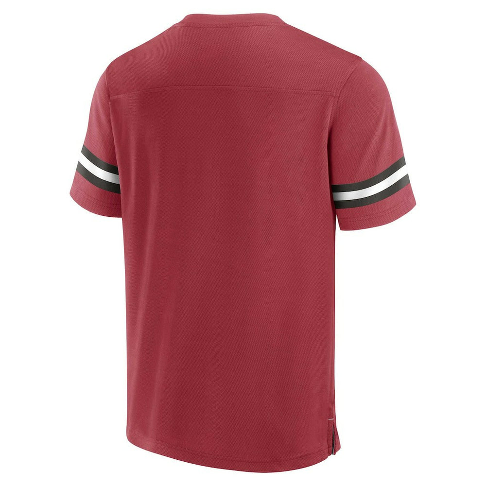 Fanatics Arizona Cardinals Jersey Tackle V-Neck T-Shirt Cardinal