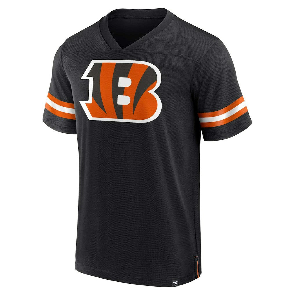 Fanatics Cincinnati Bengals Jersey Tackle V-Neck T-Shirt Black