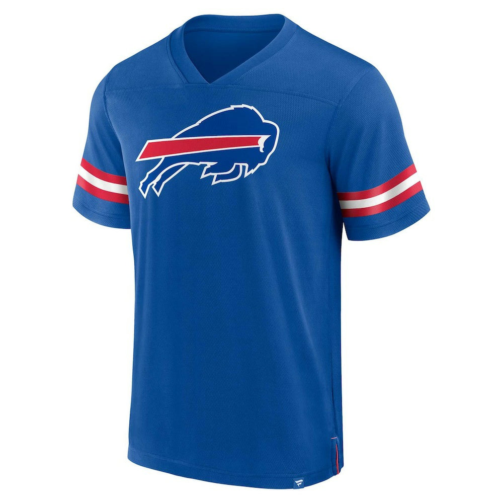 Fanatics Buffalo Bills Jersey Tackle V-Neck T-Shirt Royal