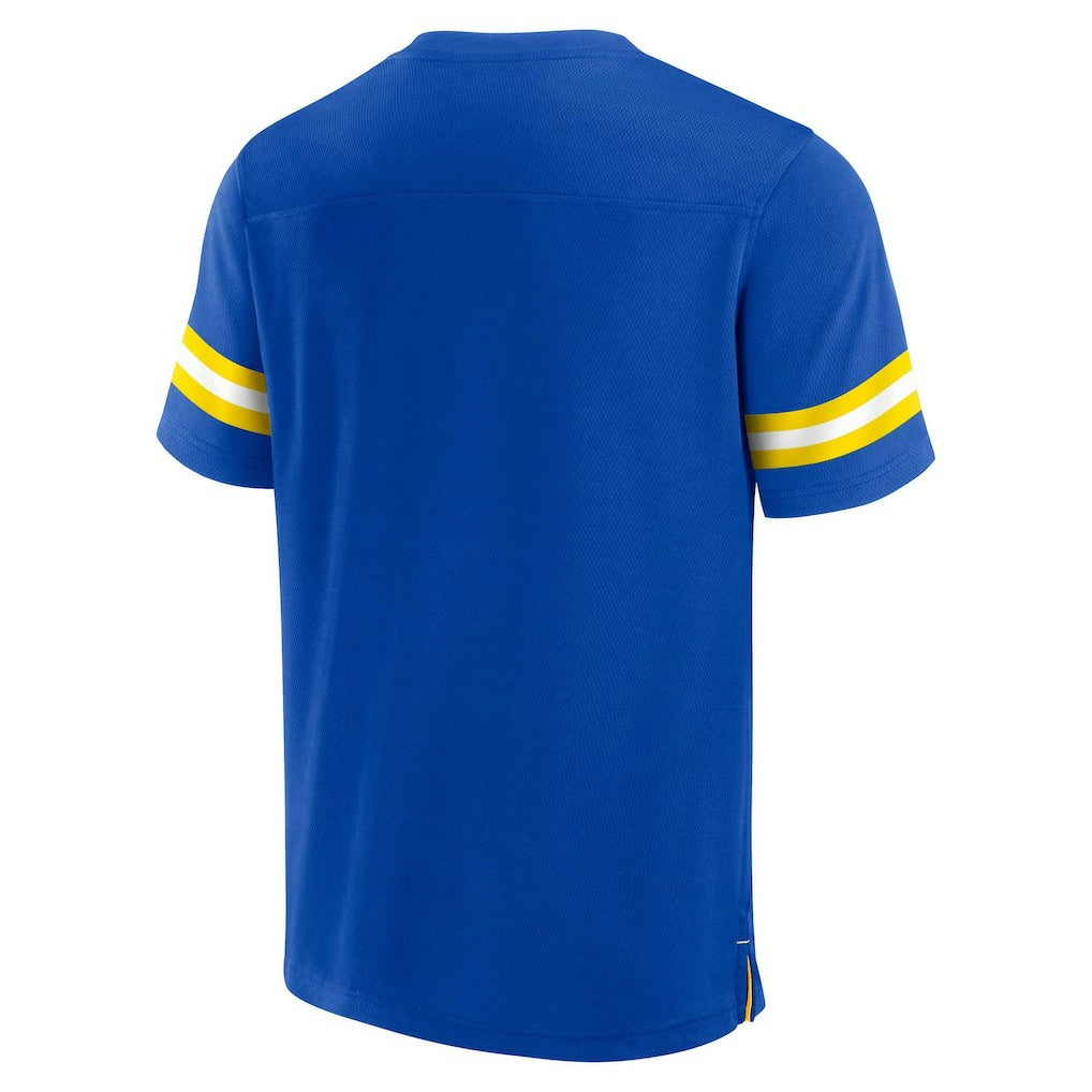 Fanatics Los Angeles Rams Jersey Tackle V-Neck T-Shirt Royal