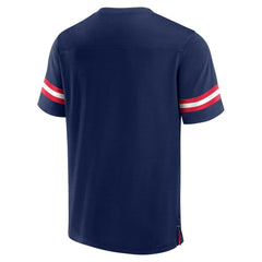 Fanatics New England Patriots Jersey Tackle V-Neck T-Shirt Navy