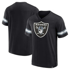 Fanatics Las Vegas Raiders Jersey Tackle V-Neck T-Shirt Black