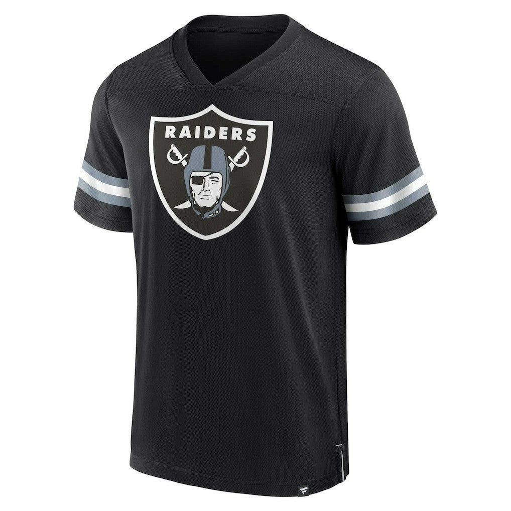 Fanatics Las Vegas Raiders Jersey Tackle V-Neck T-Shirt Black