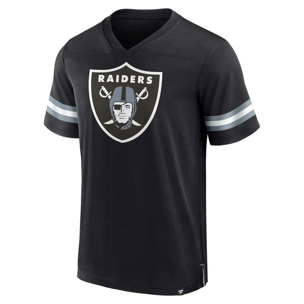 Fanatics Las Vegas Raiders Jersey Tackle V-Neck T-Shirt Black