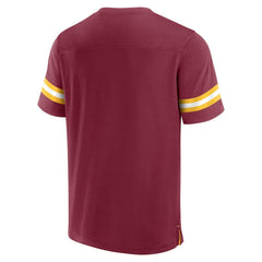 Fanatics Washington Commanders Jersey Tackle V-Neck T-Shirt Burgundy