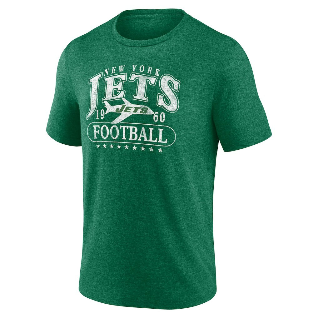 Fanatics New York Jets Retro Tri-Blend T-Shirt Heather Green