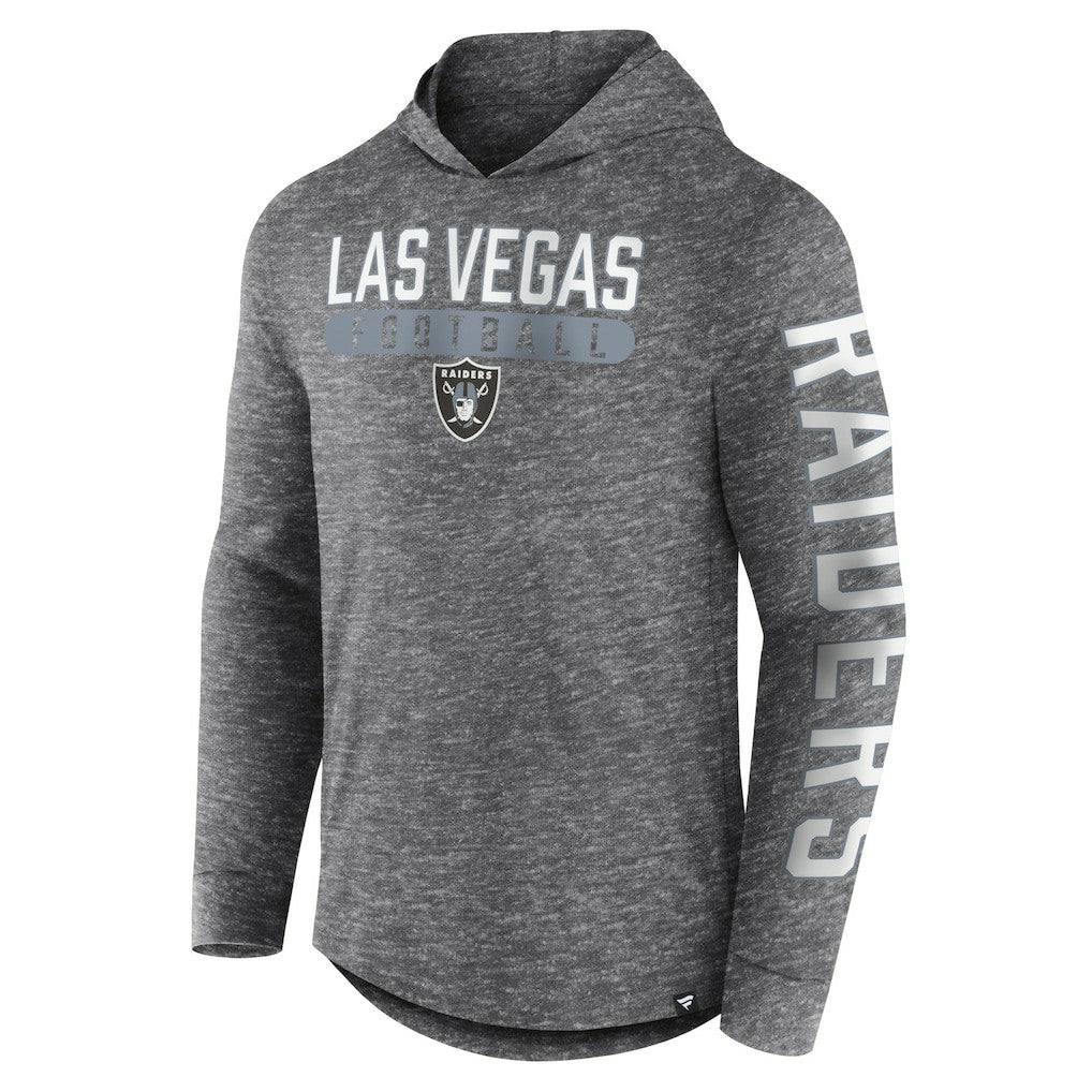 Fanatics Las Vegas Raiders Pill Stack Long Sleeve Hoodie T-Shirt Heather Charcoal