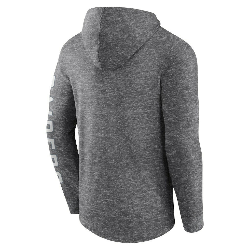 Fanatics Las Vegas Raiders Pill Stack Long Sleeve Hoodie T-Shirt Heather Charcoal