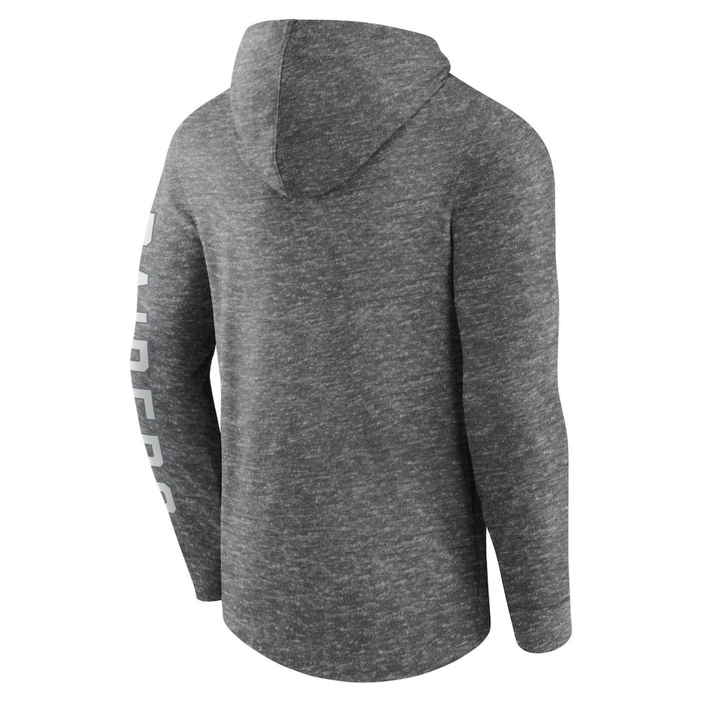 Fanatics Las Vegas Raiders Pill Stack Long Sleeve Hoodie T-Shirt Heather Charcoal