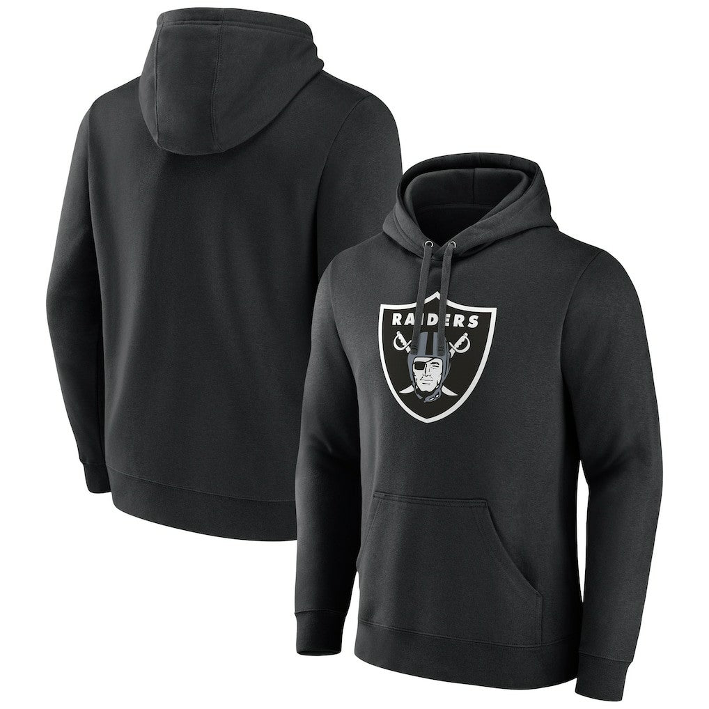 Fanatics Las Vegas Raiders Primary Logo Fleece Pullover Hoodie Black