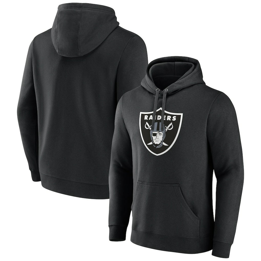 Fanatics Las Vegas Raiders Primary Logo Fleece Pullover Hoodie Black