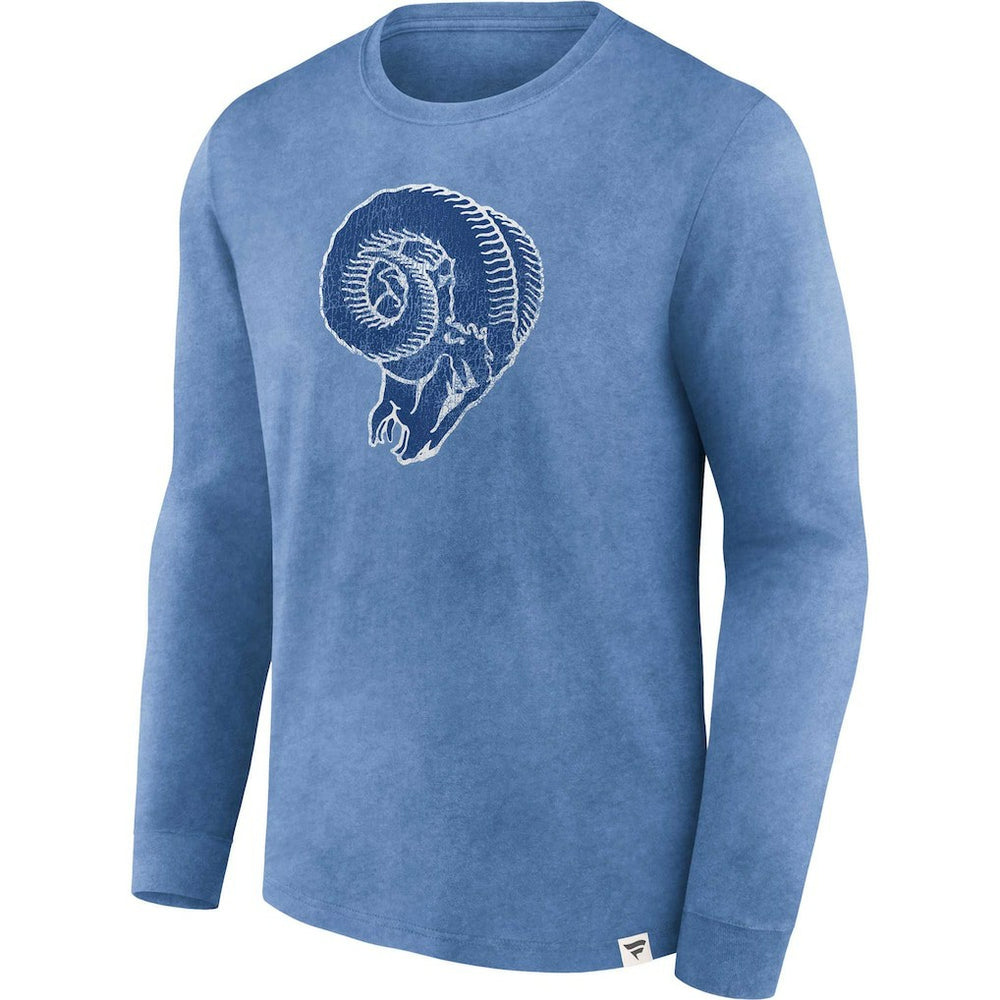 Fanatics Los Angeles Rams Washed Primary Long Sleeve T-Shirt Heather Royal