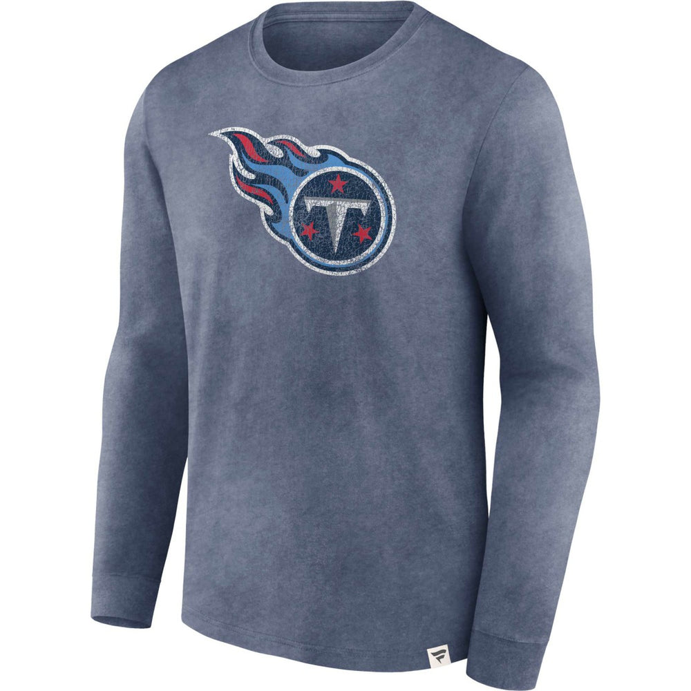 Fanatics Tennessee Titans Washed Primary Long Sleeve T-Shirt Heather Navy