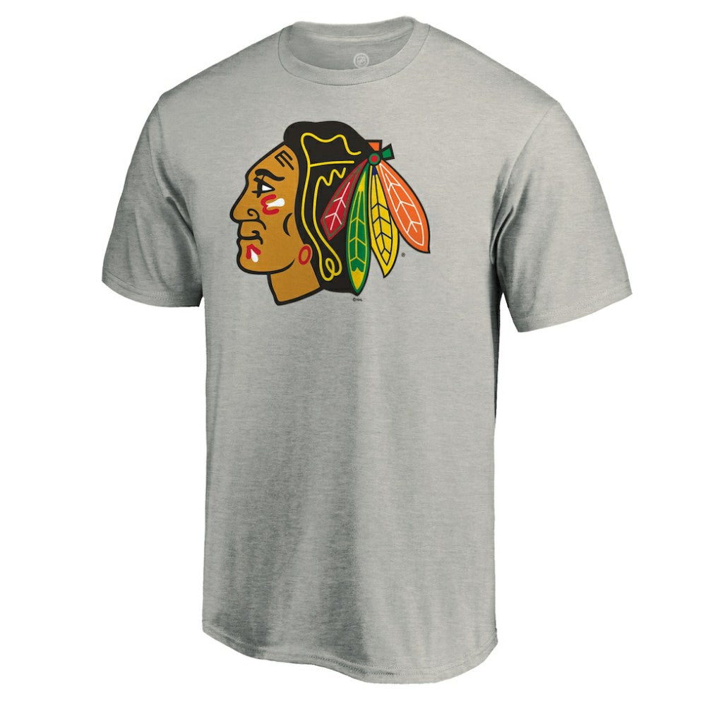 Chicago Blackhawks Logo T-Shirt - Heather Gray - NHL 5086688