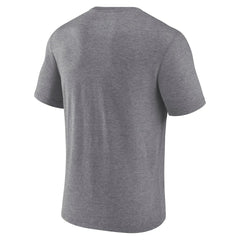 Fanatics Las Vegas Raiders Warped Block Tri-Blend T-Shirt Heather Gray