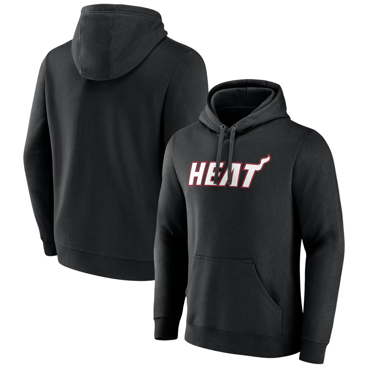 Miami Heat Wordmark Team Logo Pullover Hoodie Black